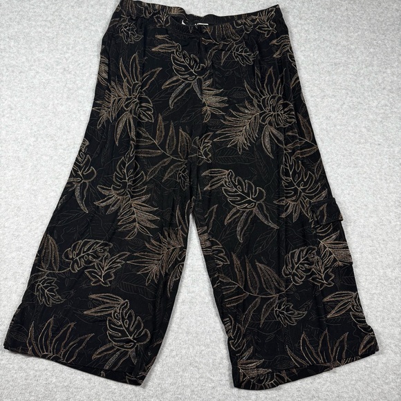 2pc Chico's Travelers Outfit Open Front Cardigan Patterned Crop Pants 3 XL 16 - Picture 11 of 15